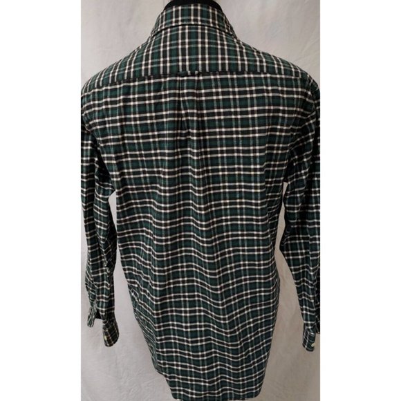 Gap Mens Medium Green Plaid Long Sleeve Button Up Flannel Shirt - Picture 7 of 10